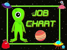 Space Alien Style Job Chart Cards Signs Great For Classroom Management