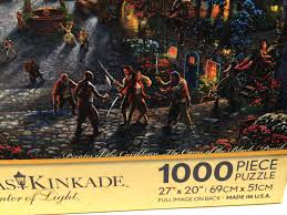 I kept hoping it was going to be released as a puzzle, and, lo and behold, it was. Disney Parks Kinkade Pirates Of The Caribbean Black Pearl Puzzle 1000 New W Box Walmart Com Walmart Com
