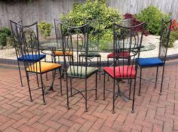 5 out of 5 stars. Antiques Atlas Bespoke Wrought Iron Glass Dining Table 8 Chairs