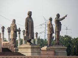 A statue of former chief minister mayawati was damaged at the ambedkar park in park gomti nagar in lucknow on thursday by a group of men who claimed to. In Pictures Mayawati Statues At Various Parks In Lucknow And Noida Business Standard News