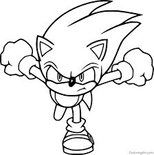 Free sonic coloring page to print and color. Sonic The Hedgehog Coloring Pages Coloringall