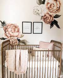 Floral Peony Wall Decals Nursery Decor Inspiration Girl Nursery Project Nursery