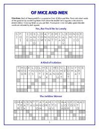 Of Mice And Men 10 Quotefall Word Puzzle Students Love These Unique Puzzles In 2021 Of Mice And Men Unique Puzzles Language Arts Resources