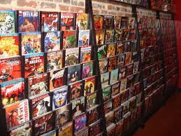 Comic Display With A Shelf Up Top To Display Collectables Comic Book Store Comic Book Storage Comic Books