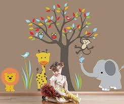 Babyzimmer Wandgestaltung 15 Wanddeko Ideen Mit Tieren Kindergarten Wandtattoos Babyzimmer Wandgestaltung Dschungel Wandsticker
