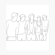 Make it as dark as you want, this tutorial has no guidelines that you need to follow. One Direction Outline Poster By Taylorros4244 Redbubble