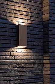Simply Pillar Up Down Wall Medium Brass Led By Pvd Concept Outdoor Wall Lights Modern Exterior Lighting Outdoor Garage Lights Modern Outdoor Wall Lighting