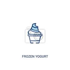 Frozen Yogurt Concept 2 Colored Icon Simple Line Element Illustration Fotomural Fotomurais Apartamento Fundo Branco Myloview Com Br