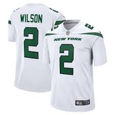Mike white relieved wilson in the second quarter. New York Jets Nike Game Road Trikot Spotlight Weiss Zach Wilson Herren