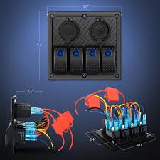 There are just two things which are going to be found in almost any 12v switch panel wiring diagram. Nilight 90107d 4 Gang Rocker Switch Panel Waterproof Pre Wired Switch Nilight Led Light