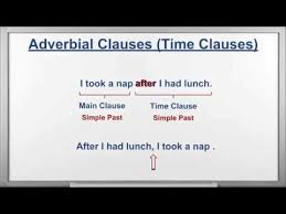 An adverb of time modifies a verb and tells us when it happens. Adverbial Clause Time Youtube