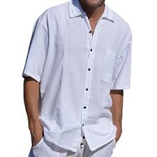 Mens Short Sleeve Linen Loose Shirt Casual Shirt Breathable Soft V Neck Top Usa Ebay Casual Blouse Women Linen Shirt Men Mens Summer T Shirts