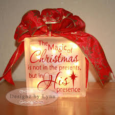 The Magic Of Christmas Decorative Glass Block Christmas Glass Blocks Glass Block Crafts Decorative Glass Blocks