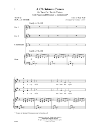 A Christmas Canon (Two-Part ) arr. Donald Mo | J.W. Pepper Sheet Music