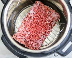 Frozen Ground Beef On Trivet In Instant Pot Instant Pot Recipes Instant Pot Cooking