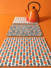 Hadley table the world's fair set of 4 placemats 11.5 x 15 cork backed new. Placemats And Coasters Retro Mid Century Cork Placemat Sets Prints Press