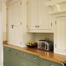 Kitchen Of The Week Interior Heaven Creamy White Upper Cabinets Grey Green Lower Cabinets Green Kitchen Cabinets Kitchen Remodel Rustic Kitchen