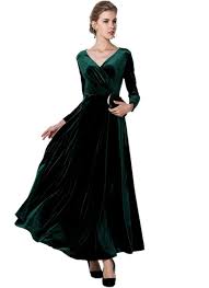 Women S Clothing Dresses Casual Women S Emerald Green Christmas Long Velvet Maxi Dress E Velvet Dress Long Women Long Sleeve Dress Dress Clothes For Women