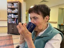 And of course the piping hot coffee and a mint treat!