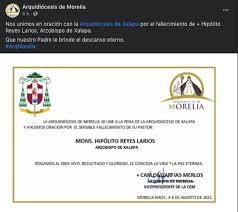 El arzobispo de xalapa, hipólito reyes larios, lamentó que el deseo de salir del encierro por parte de los xalapeños. Silegbigdvipvm