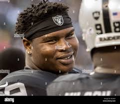 Oakland Raiders defensive tackle Leon Orr during practice at the NFL  football team's training camp Saturday, July 30, 2016, in Napa, Calif. (AP  Photo/Eric Risberg Stock Photo