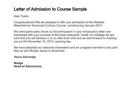 Letter Of Admission To Course Sample School Admissions Nurse Cover Lettering