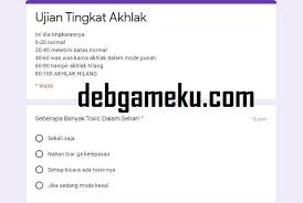 Ujian kepekaan link menjadi salah satu alternatif untuk hiburan saat ini, docs google ujian kepekaan telah dibuat oleh orang yang sangat kreatif, dan ujian kepekaan docs ini telah menjadi salah satu. Link Tes Ujian Tingkat Akhlak Kalian Docs Google Form Debgameku