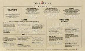 The fire pit sports bar & grill guests must be at least 21 years old to dine or drink. Menu Coal Fire Pizza