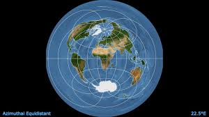 Image result for azimuthal equidistant map