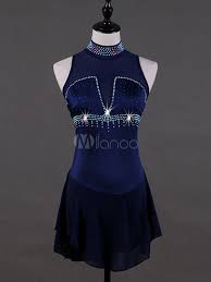 Il pattinaggio artistico a rotelle è uno sport individuale, di coppia e di gruppo. Vestito Da Pattinaggio 2021 Su Ghiaccio Costume Da Pattinaggio Artistico Vestito Da Ballo Di Ghiaccio Blu Milanoo Com