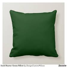 Dark Hunter Green Pillow Zazzle Com In 2020 Green Throw Pillows Throw Pillows Green Throw