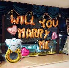 Wedding Proposal Decorations Gold Will You Marry Me Balloon Set Marriage Proposal Ideas Proposal At Night Diamond Ring Balloon Wedding Proposals Marriage Proposals Balloon Decorations