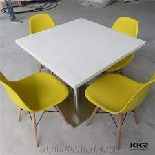The gray fabric upholstery and sturdy black metal frame are designed to complement any style so you can replace. Factory Cheap Price Latest Solid Surface Restaurant Dining Table And Chairs For Sale From China Stonecontact Com