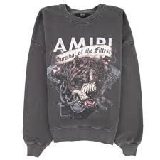 Iconic embossed leather card holder. Amiri Pitbull Crew Neck Sweatshirt Vintage Black Onu
