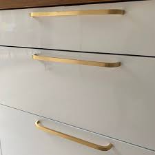 Premium Thin Solid Brass Bar Handles Modern Gold Cabinet Etsy Gold Cabinet Hardware Cupboard Drawers Door Handles