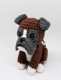 Crochet Pattern Keychain Cute Boxer Crochet Your Own Amigurumi Small Stuffed Toys As A Keychain Or Gift Crochet Patterns Crochet Patterns Amigurumi Crochet Dog