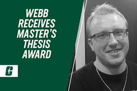 Eric Webb Receives Master's Thesis Award from Conference of Southern  Graduate Schools
