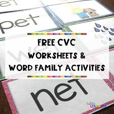 As the early learner progresses in mastering these blends, they are then introduced into the ccvc words themselves. A Fun Cvc Word Family Activity Cvc Clip Cards Little Learning Corner