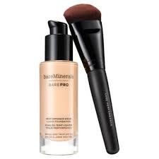 I used to use bareminerals loose mineral powder, but it landed in all the cracks and crevices and made me look. Barepro Performance Wear Liquid Foundation Spf 20 Camel 17 Bareminerals