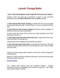 Zakar langsung tidak mampu menegang. Calameo Lemah Tenaga Batin Punca Mati Pucuk