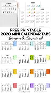 Free Printable 2020 Calendar Tabs Stickers Lovely Planner Journal Stickers Bullet Journal Printables Planner Bullet Journal