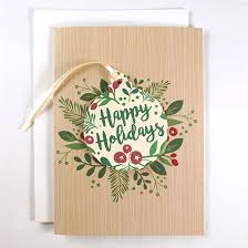 Use business holiday cards from hallmark to build relationships with employees and customers. Happy Holidays Ornament Business Holiday Cards Botanical Paperworks