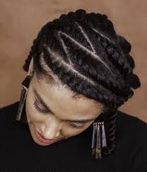The style shown can be achieved with a the combination of simple flat twists and french braids make this short hairstyle a popular way to protect your delicate and damaged hair shafts. 20 Low Maintenance Twisted Hairstyles For Natural Hair Naturallycurly Com