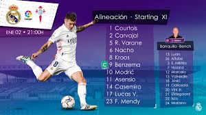 One change from the liverpool game: Real Madrid C F On Twitter Our Starting Xi Rcceltaen C Benzema Halamadrid Realmadridcelta