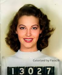 Ava Gardner, 19 years old, photographed for her MGM Employment  Questionnaire in 1942
