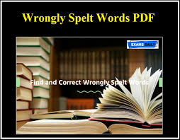 Wrongly Spelt Words Pdf