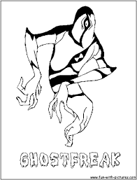 Ben 10 all xlr8 transformation ben 10 10 things transformations. Creepy Ghostfreak Coloring Page Free Printable Coloring Pages For Kids