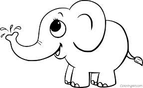Png baby elephant free coloring page pluscoloring.com (license: Baby Elephant Coloring Pages Coloringall
