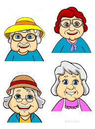 Cartoon old lady with a handbag. Cartoon Happy Old Women And Seniors Cartoon Grandma Happy Older Women Old Lady Cartoon
