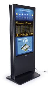 55 Dual Interactive Touch Screen Kiosk 10pt Capacitive Touch Wifi Enabled Black Digital Kiosk Digital Signage Touch Screen
